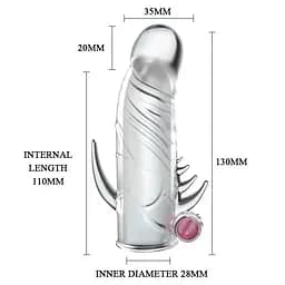 Насадка на пеніс із вібрацією Baile Penis Sleeve Vibrating Baile BI-010045Z-2 99118 - мініатюра 6