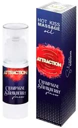 Масажна олія - MAI Attraction Massage Oil Champagne Strawberry, 50 мл - мініатюра 1
