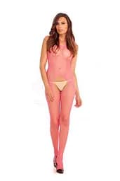 Бодістокінг Rene Rofe Lingerie Industr. Net Suspender Bodystocking Pink - мініатюра 1