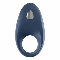 Ерекційне кільце з вібрацією Satisfyer Mighty One 9 см синій - мініатюра 4