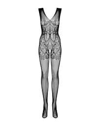Бодістокінг Obsessive Bodystocking F234 абстрактний малюнок глибоке декольте S/M/L - мініатюра 5