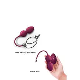 Вагінальні кульки Dorcel Love Balls, 22 см, сливовий - мініатюра 5