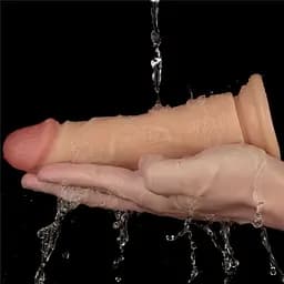 Реалістичний вібратор Vibrating Power Basics Cock 7'' тілесний - мініатюра 8