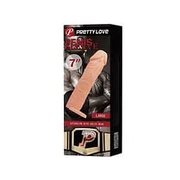 Насадка на пеніс Pretty Love Penis Sleeve Flesh 7" 18 см тілесний - мініатюра 7