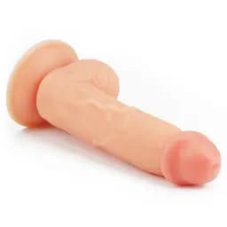 Фалоімітатор реалістичний LoveToy The Ultra Soft Dude 20 см тілесний - мініатюра 7