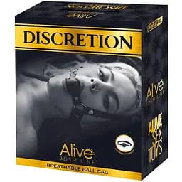 Повітропроникний кляп Alive Discretion Black - мініатюра 3