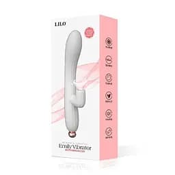 Білий вакуумний вібратор-кролик LILO "Emily" USB - Вібратори