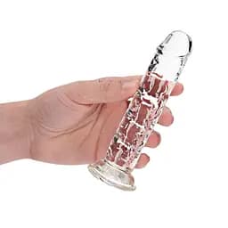 Фалоімітатор RealRock Crystal Clear Realistic Dildo 6'' 15.5 см прозорий - мініатюра 7