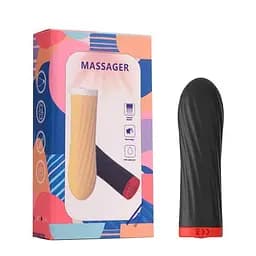 Міні-вібратор «Rechargeable Silicone Touch» 10 режимів вібрації чорний K0984-1