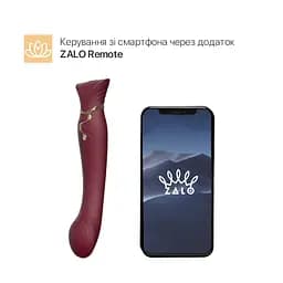 Вакуумний кліторальний стимулятор Zalo Queen з вібрацією бордовий - мініатюра 13