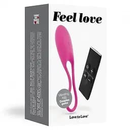 Віброяйце Love To Love Feel Love Pink з пультом ДУ та регулюванням інтенсивності - мініатюра 3