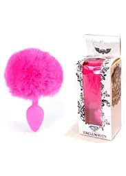 Анальная пробка с хвостиком Boss Jewellery Bunny Tail 6.5 см (розовый)