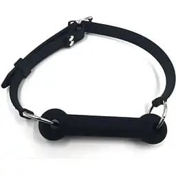 Силіконовий БДСМ-кляп Кістка на ремінці