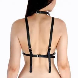 Портупея жіноча Art of Sex - Delaria Leather harness, Чорний - мініатюра 2