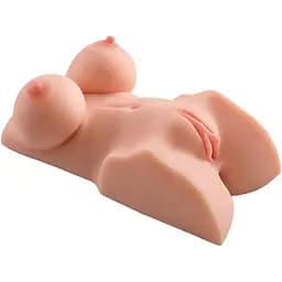 Реалистичный мастурбатор Pipedream Extreme Double-D с вибрацией телесный