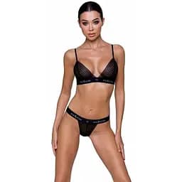 Комплект білизни Passion GLAMISS Set black L/XL