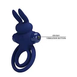 Віброкільце Pretty Love Powerful Ring 9.7 см синій - мініатюра 2