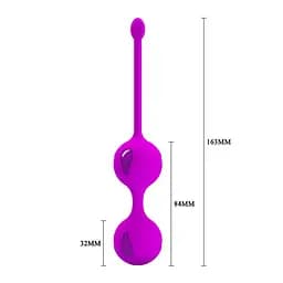 Вагінальні кульки Pretty Love Kegel Tighten Up II, 16.3 см, фіолетовий - мініатюра 7