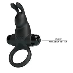 Ерекційне кільце Pretty Love Vibrant Penis Ring I 11.3 см чорний - мініатюра 6