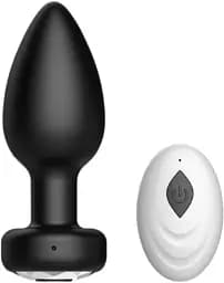 Анальна пробка I’MCUM Black Diamond з Пультом управління 10 режимів вібрації Чорна (7970379617696) (IM-BDiamond_black)