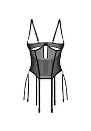 Корсет Obsessive Euphori, L/XL (чорний) - мініатюра 4