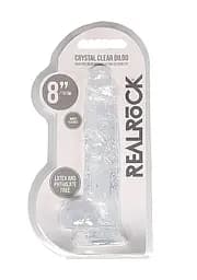Фалоімітатор RealRock Crystal Clear 8”, 21 см (прозорий) - мініатюра 6