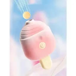 Вакуумний кліторальний вібростимулятор Ice Lolly у формі морозива Невеликий компактний розмір — вуманайзер на 10 режимів - мініатюра 5