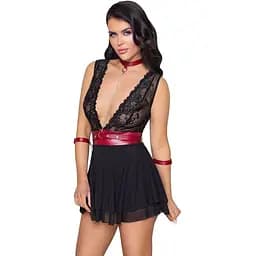 Сорочка Cottelli Collection Bondage Babydoll L чорний