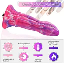 Фалоімітатор для секс-машин Hismith 10.3″ Silicone Monster Dildo Series, система кріплення KlicLok - мініатюра 4