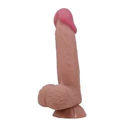 Фалоімітатор Baile Sliding Skin Bendable 8.1'' 20.6 см коричневий - мініатюра 3