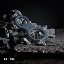 Кільце ерекційне Boners Classic Cock Ball Ring 10.5 см сірий - мініатюра 4
