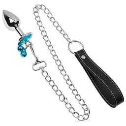 Металлическая пробка с поводком классическая конусная 28 мм 70 мм бирюзовый