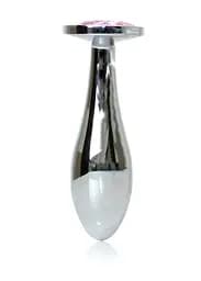 Анальна металева пробка Plug-Jewellery Silver PLUG- Rose M Boss Series 64-00147 100346 - мініатюра 5