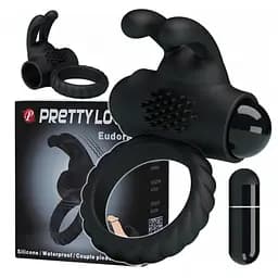 Ерекційне кільце Pretty Love Eudora Penis Ring 2.4 см чорний - мініатюра 2