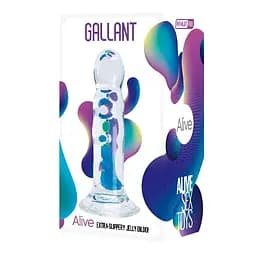 Прозорий фалоімітатор Alive Gallant Jelly Dildo - мініатюра 2
