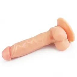 Фалоімітатор LoveToy Ultra Soft Dude 20 см тілесний - мініатюра 6