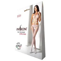 Еротичний бодістокінг Passion BS084 white One size - мініатюра 5