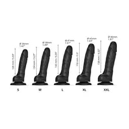 Фалоімітатор Strap-On-Me Sliding Skin Realistic Dildo M 18.5 см чорний - мініатюра 5