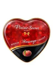 Масажна свічка-сердечко Plaisirs Secrets Peach 35 мл - мініатюра 2