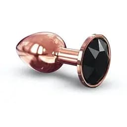 Металлическая анальная пробка Dorcel - Diamond Plug Rose Gold с украшением в виде кристалла S