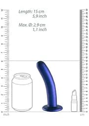 Фалоімітатор Ouch! Smooth G-Spot Dildo 6'' 15 см (синій) - мініатюра 13