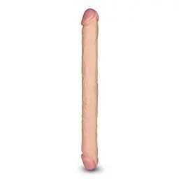 Двосторонній фалоімітатор тілесний King-Sized Realistic Slim Ultra Double Dildo 17 дюймів - мініатюра 6