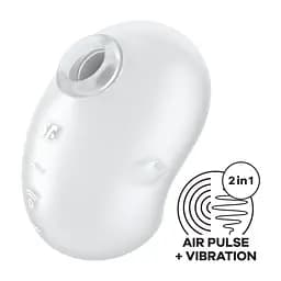 Вакуумний стимулятор Satisfyer Cutie Ghost White - мініатюра 2