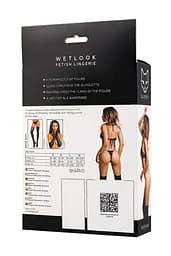 Боді Glossy Reina wetlook M (чорний) - мініатюра 9