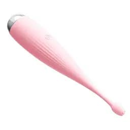 Світло-рожевий вібратор для клітора і сосків Satisfyer Twirling Joy - Вібратори
