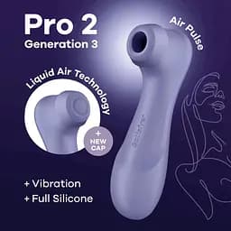 Вакуумний кліторальний стимулятор Satisfyer Pro 2 Generation 3 with Liquid Air Фіолетовий - мініатюра 6