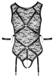 Боді Cottelli Collection Bondage Garter S чорний - мініатюра 5