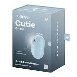 Вакуумний стимулятор клітора з вібрацією Satisfyer Cutie Ghost блакитний - мініатюра 5