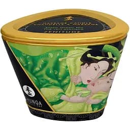 Масажна свічка Shunga Massage Candle зелений чай, 170 мл - мініатюра 3