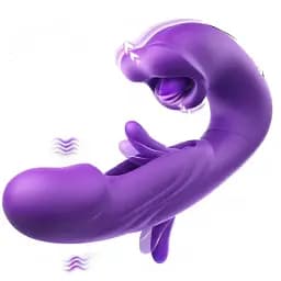 Вибратор I’MCUM Flirt Waves со стимуляцией клитора 5 режимов Фиолетовый (IM-ZDB328)